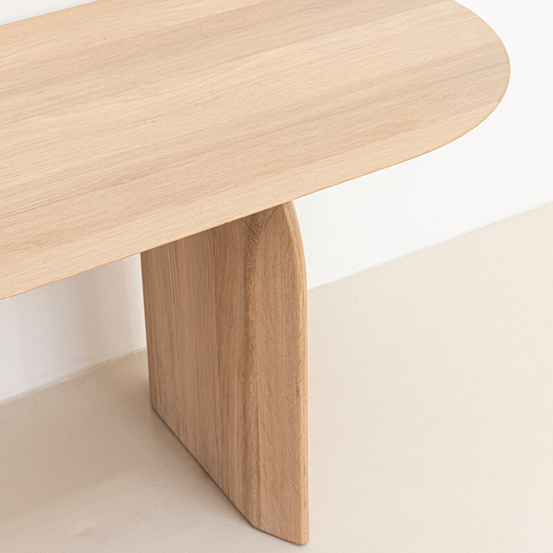Design Dining Bench | Slot bench Oak smoked stain | Oak smoked stain | Studio HENK | 