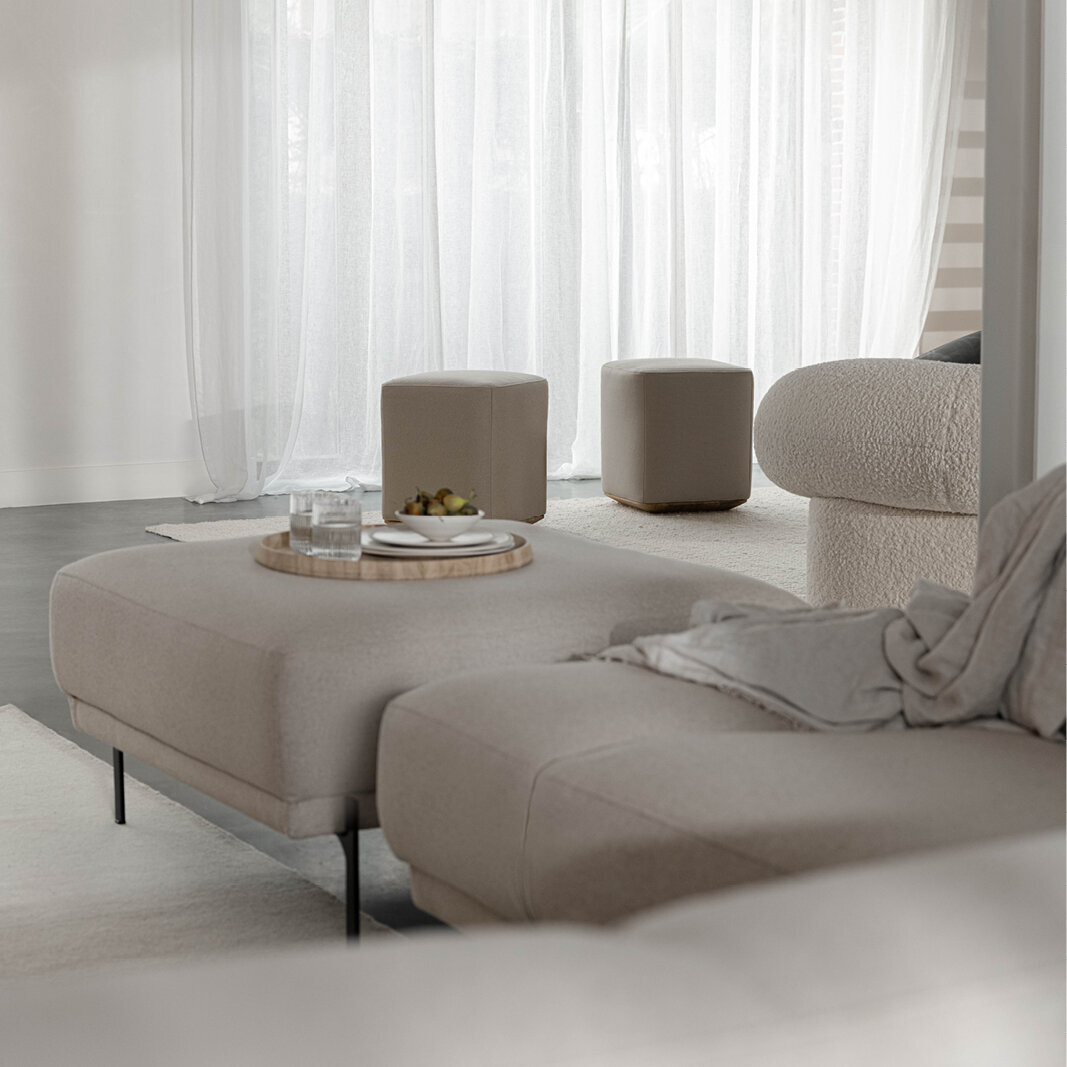 Design modern sofa | Cave 2.5 seater corner sofa left Beige | Studio HENK | 