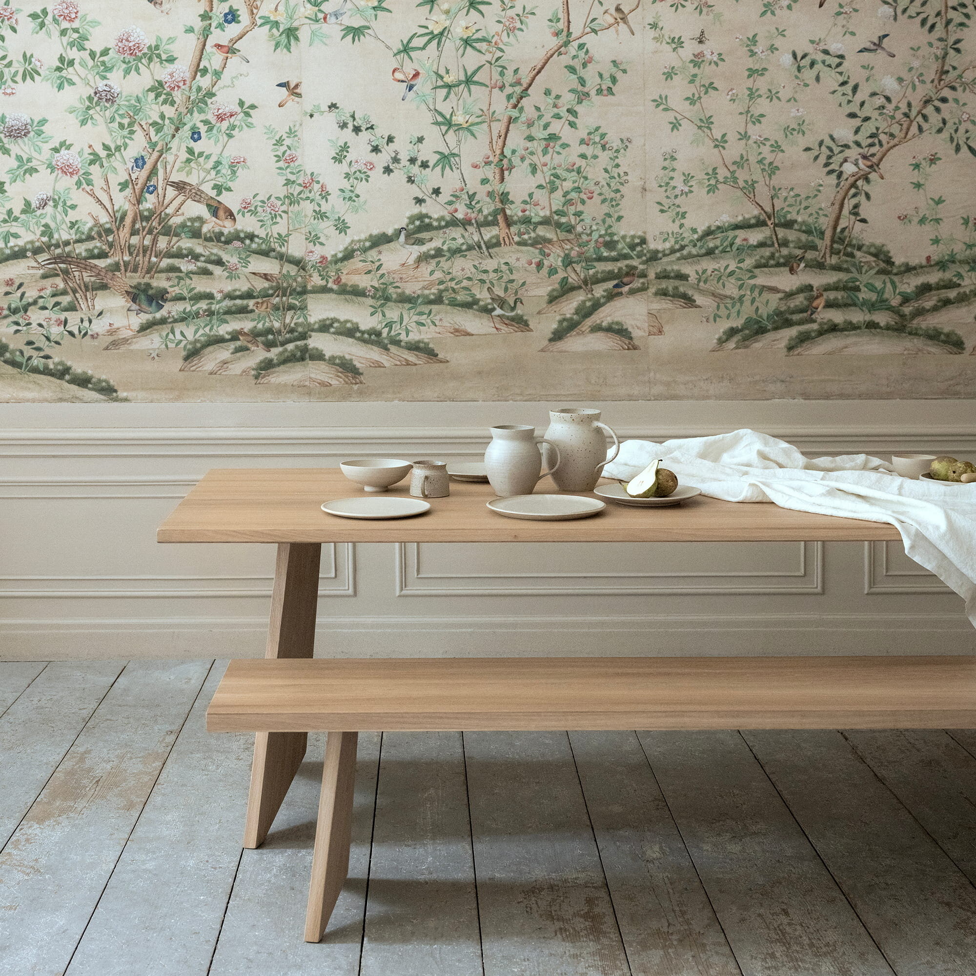 Design Dining Bench | Butterfly Wood Bench Oak smoked stain | Oak smoked stain | Studio HENK | 
