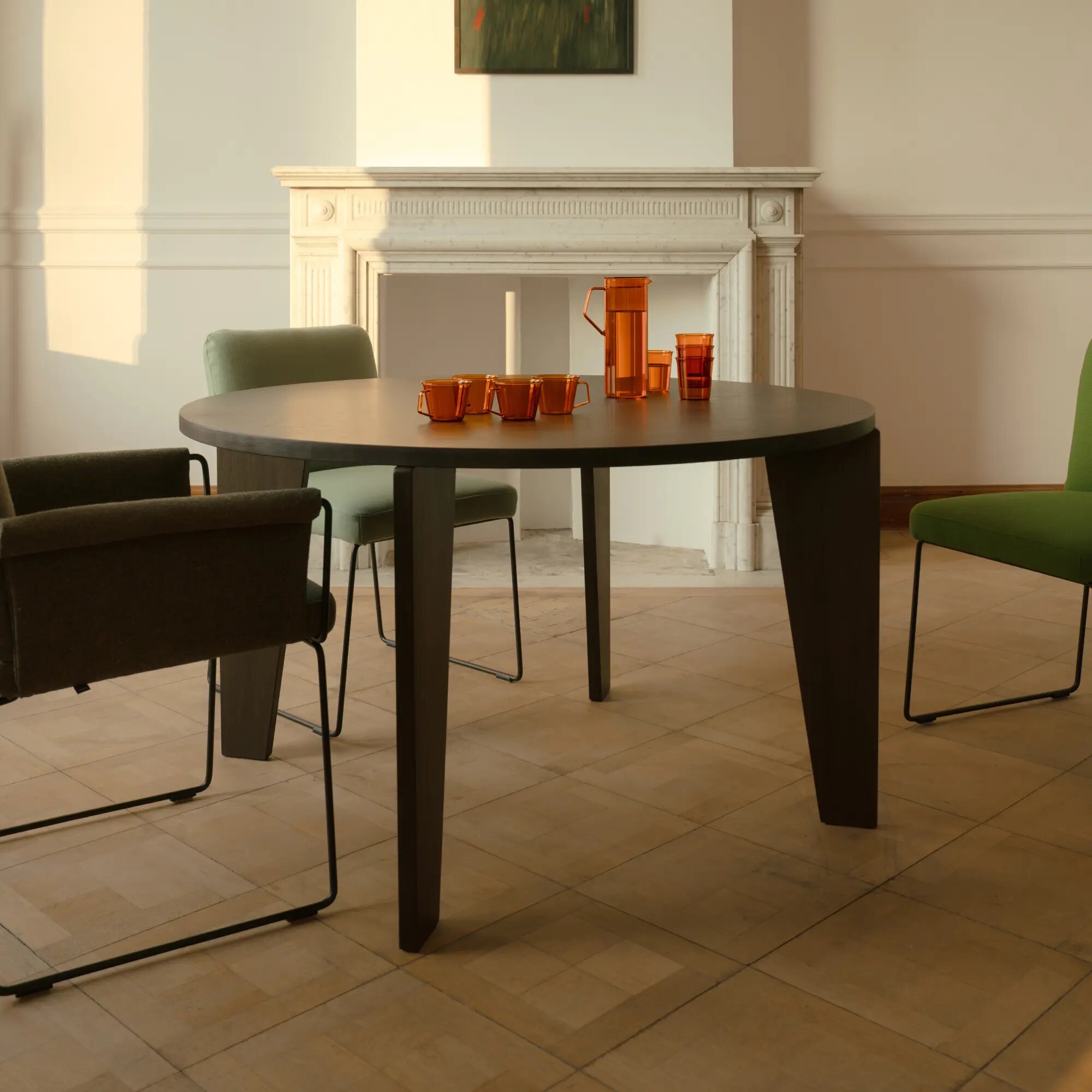 Design modern dining chair | Unfold Chair Dark Green hallingdal65 960 | Studio HENK | 