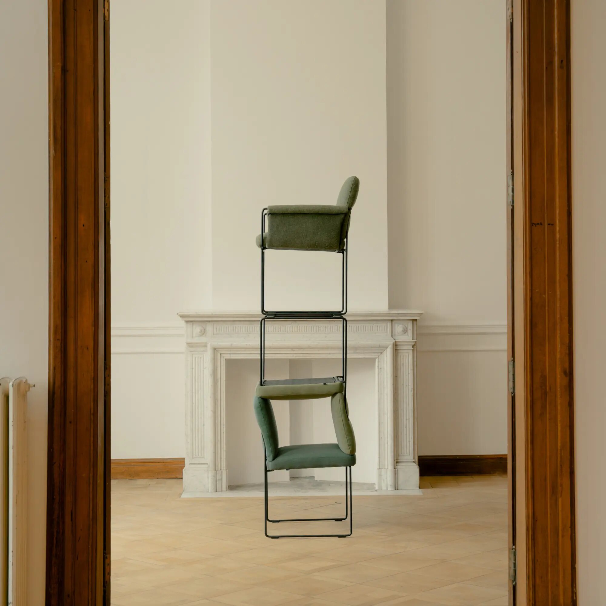 Design modern dining chair | Unfold Chair Dark Green hallingdal65 960 | Studio HENK | 