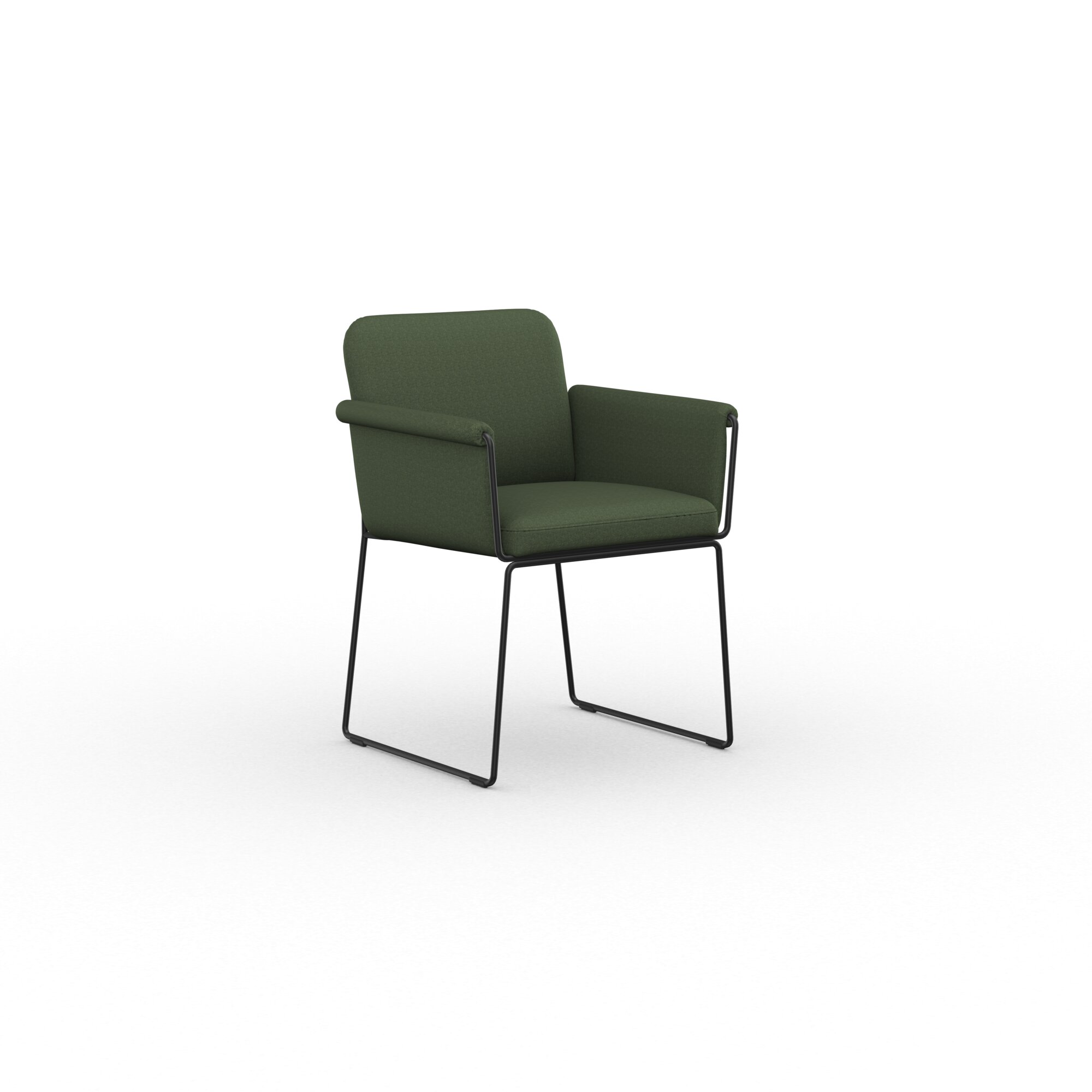 Design modern dining chair | Unfold Chair with armrest Green hemp hectare21 | Studio HENK | 