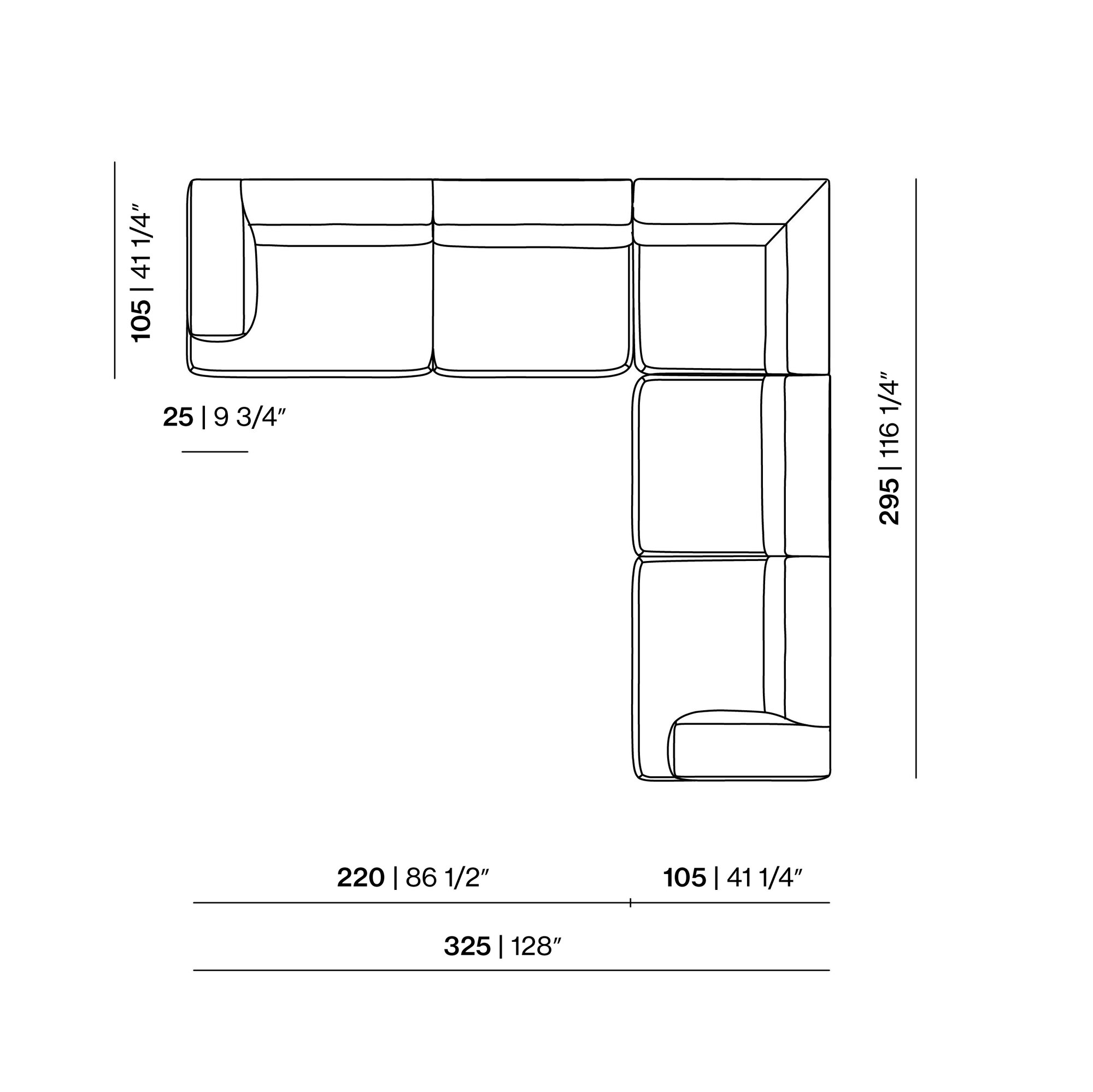 Design modern sofa | Hug 7 seater corner sofa left Grey | Studio HENK | 